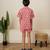 Pastel pink printed cotton co ord set