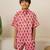 Pastel pink printed cotton co ord set