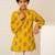 Mustard yellow floral printed cotton co ord set