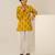 Mustard yellow floral printed cotton co ord set