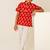 Crimson red printed cotton co ord set