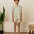 Cream white printed cotton co ord set