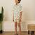 Cream white printed cotton co ord set