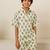 Cream white printed cotton co ord set