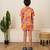 Rose pink floral printed cotton co ord set