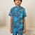 Blue floral printed cotton co ord set