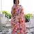 Printed satin silk saree with unstitched blouse