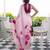 Printed satin silk saree with unstitched blouse