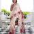 Printed satin silk saree with unstitched blouse