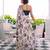 Printed satin silk saree with unstitched blouse