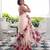 Printed satin silk saree with unstitched blouse