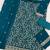 Blue fox georgette suit with embroidery coding work