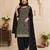 Black fox georgette suit with embroidery coding work