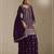 Purple chinon suit with embroidery sequin work