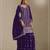 Violet chinon suit with embroidery sequin work