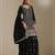 Black chinon suit with embroidery sequin work