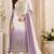 Lavender white chiffon suit with embroidery sequin work