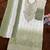 Green white chiffon suit with embroidery sequin work