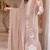 Coffee chiffon suit with embroidery moti work