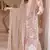 Coffee chiffon suit with embroidery moti work