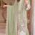 Green chiffon suit with embroidery moti work