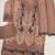 Brown chiffon suit with embroidery sequin work