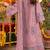 Peach chiffon suit with embroidery sequin work