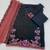 Black maroon satin suit with embroidery sequin work