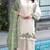 White green satin suit with embroidery sequin work