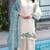 White blue satin suit with embroidery sequin work