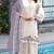 White lavender satin suit with embroidery sequin work