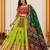 GREEN colour Navratri Special Muslin Cotton Mirror Work Lehenga Choli Set