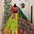 GREEN colour Navratri Special Muslin Cotton Mirror Work Lehenga Choli Set