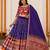 Royal Purple Muslin Cotton Navratri Chaniya Choli with Mirror Work