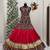 RED COLOUR Navratri Gamthi Work Indo-Western Lehenga Set with Mirror Work