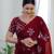 Maroon Color Hand Work Satin Saree