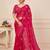 Rani Pink Color Hand Work Satin Saree