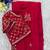 Rani Pink Color Hand Work Satin Saree