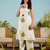 Off-White Floral Printed Cotton Kurta & Palazzo Set