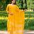 Women yellow pure handblock kota doriya beautiful hand  sequence  work.  kurta set