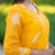 Women yellow pure handblock kota doriya beautiful hand  sequence  work.  kurta set