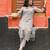 Women grey pure handblock kota doriya beautiful hand  sequence  work.  kurta set