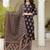 Women balck ajrakh cotton neck has  detailing all work over ,sleeves   kurta set