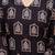 Women balck ajrakh cotton neck has  detailing all work over ,sleeves   kurta set