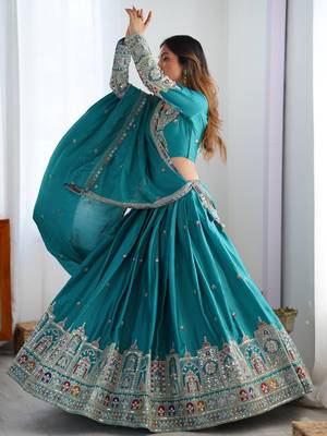 crepe silk blend lehenga choli for women 2