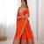 Orange crepe silk lehenga choli for women