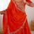 Orange crepe silk lehenga choli for women