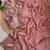 Peach  Color  embroidery  sequence work sattin  silk saree