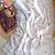 White Color  embroidery  sequence work satin  silk saree