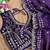 Purple Color  embroidery  sequence work satin  silk saree